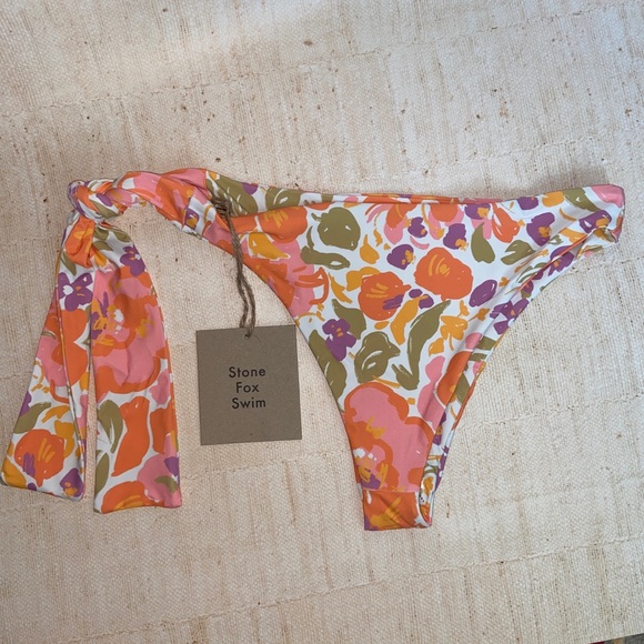Stone Fox Swim June Bikini Bottoms in Bloom - Picture 3 of 3